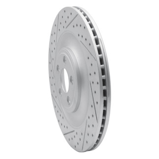 R1 10-24 Jaguar F-Type Rear Left Drilled & Slotted Geo-Carbon Rotor