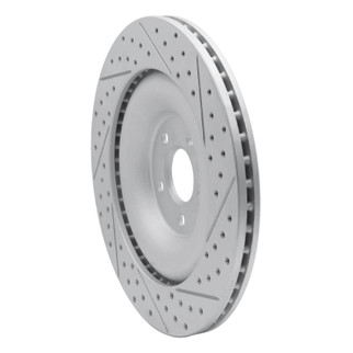 R1 10-24 Jaguar F-Type Rear Left Drilled & Slotted Geo-Carbon Rotor
