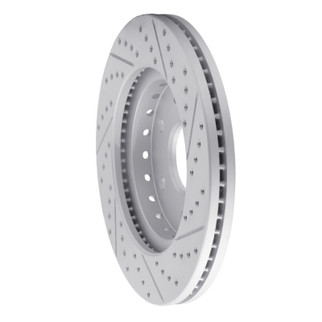 R1 09-20 Chevrolet Tahoe Front Right Drilled & Slotted Geo-Carbon Rotor