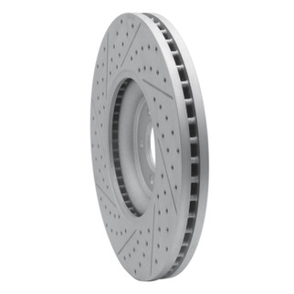 R1 10-24 Jaguar F-Type Front Right Drilled & Slotted Geo-Carbon Rotor