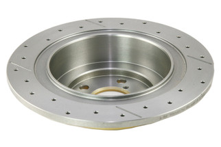 DBA 03-06 Subaru Baja Rear Street Series Drilled & Slotted Rotor w/Gold Hat