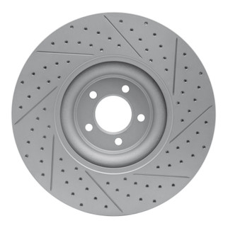R1 10-24 Jaguar Xj Front Left Drilled & Slotted Geo-Carbon Rotor