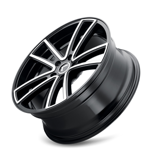 Kraze KR190 Lusso 22x8.5 / 5x112 BP / 38mm Offset / 66.56mm Hub Gloss Black Machined Wheel