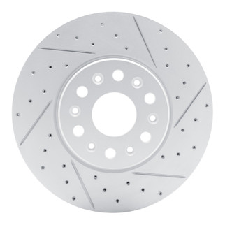 R1 17-26 Buick Enclave Front Right Drilled & Slotted Geo-Carbon Rotor