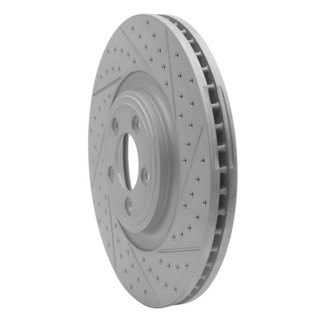 R1 06-21 Jaguar Super V8 Front Right Drilled & Slotted Geo-Carbon Rotor