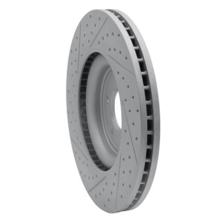 R1 06-21 Jaguar Super V8 Front Right Drilled & Slotted Geo-Carbon Rotor