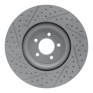 R1 06-21 Jaguar Super V8 Front Right Drilled & Slotted Geo-Carbon Rotor