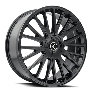 Kraze KR185 Double Down 22x8.5 / 5x114.3/120 BP / 38mm Offset / 73mm Hub Gloss Black Wheel
