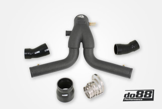 do88 13-15 Porsche 911 Turbo/Turbo S (991.1) Y-Pipe for OEM Intercooler - Black