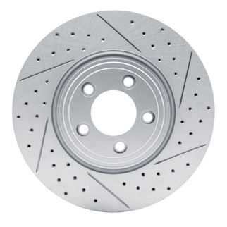 R1 06-10 Jaguar Xf Front Right Drilled & Slotted Geo-Carbon Rotor