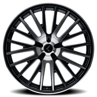 Kraze KR185 Double Down 22x8.5 / 5x114.3/120 BP / 38mm Offset / 73mm Hub Gloss Black Machined Wheel