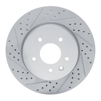 R1 00-06 Jaguar Xjr Rear Left Drilled & Slotted Geo-Carbon Rotor