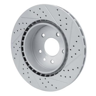 R1 00-06 Jaguar Xjr Rear Left Drilled & Slotted Geo-Carbon Rotor