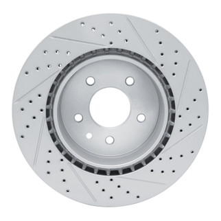 R1 00-06 Jaguar Xjr Rear Left Drilled & Slotted Geo-Carbon Rotor