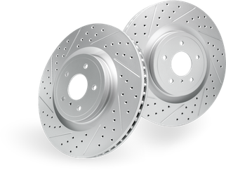 R1 73-98 International/Navistar S Models Rear Left/Front Left Drill & Slot Geo-Carbon Rotor