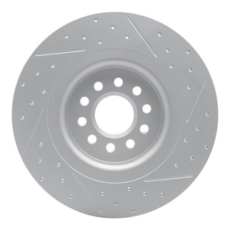 R1 03-05 Jaguar Super V8 Rear Left Drilled & Slotted Geo-Carbon Rotor