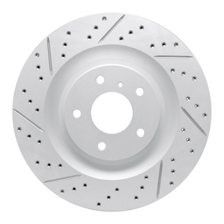 R1 19-25 Infiniti Qx50 Front Left Drilled & Slotted Geo-Carbon Rotor