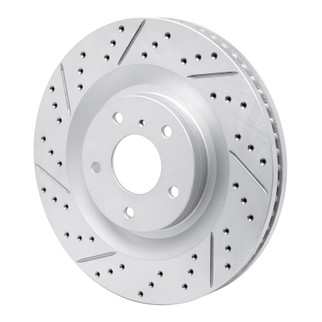 R1 19-25 Infiniti Qx50 Front Left Drilled & Slotted Geo-Carbon Rotor
