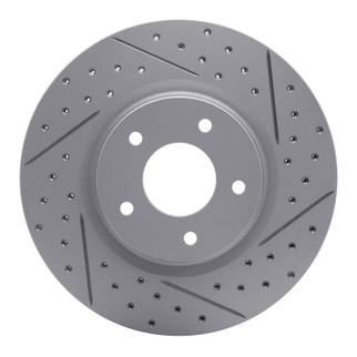 R1 98-06 Jaguar Xkr Front Right Drilled & Slotted Geo-Carbon Rotor