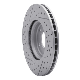 R1 98-06 Jaguar Xkr Front Right Drilled & Slotted Geo-Carbon Rotor