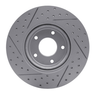 R1 98-06 Jaguar Xkr Front Right Drilled & Slotted Geo-Carbon Rotor