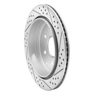 R1 10-24 Infiniti Qx80 Rear Left Drilled & Slotted Geo-Carbon Rotor