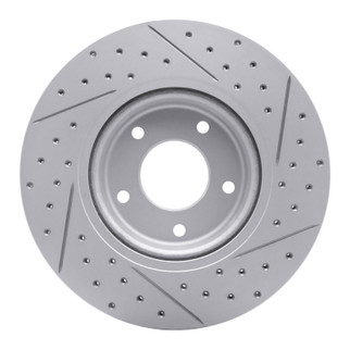 R1 98-06 Jaguar Xk8 Front Left Drilled & Slotted Geo-Carbon Rotor