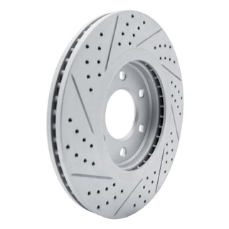 R1 07-24 Infiniti Qx56 Front Right Drilled & Slotted Geo-Carbon Rotor