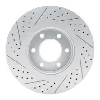 R1 07-24 Infiniti Qx56 Front Right Drilled & Slotted Geo-Carbon Rotor