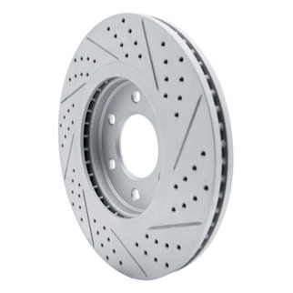 R1 07-24 Infiniti Qx80 Front Left Drilled & Slotted Geo-Carbon Rotor