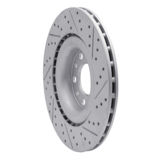 R1 17-25 Alfa Romeo Stelvio Rear Left Drilled & Slotted Geo-Carbon Rotor