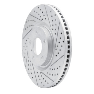 R1 07-15 Infiniti G35 Front Right Drilled & Slotted Geo-Carbon Rotor