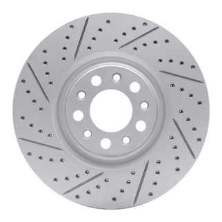 R1 17-25 Alfa Romeo Stelvio Front Left Drilled & Slotted Geo-Carbon Rotor