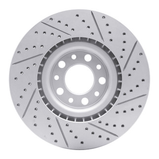 R1 17-25 Alfa Romeo Stelvio Front Left Drilled & Slotted Geo-Carbon Rotor