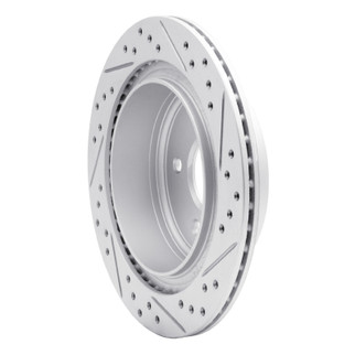R1 02-06 Infiniti Q45 Rear Left Drilled & Slotted Geo-Carbon Rotor