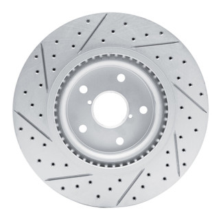 R1 20-25 Subaru Forester Front Right Drilled & Slotted Geo-Carbon Rotor