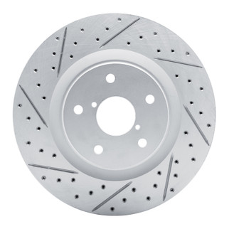 R1 20-25 Subaru WRX Front Left Drilled & Slotted Geo-Carbon Rotor