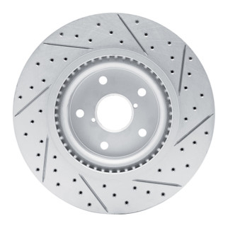 R1 20-25 Subaru WRX Front Left Drilled & Slotted Geo-Carbon Rotor