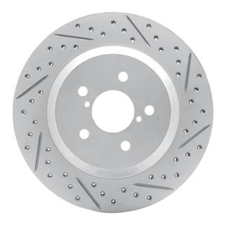 R1 19-23 Subaru Crosstrek Rear Right Drilled & Slotted Geo-Carbon Rotor