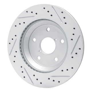 R1 19-26 Subaru Forester Rear Left Drilled & Slotted Geo-Carbon Rotor