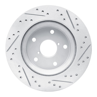 R1 19-26 Subaru Forester Rear Left Drilled & Slotted Geo-Carbon Rotor