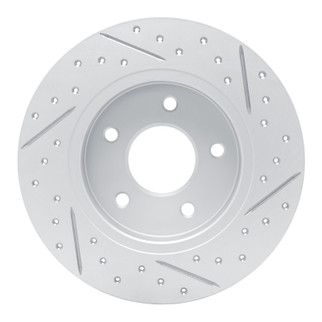 R1 19-26 Nissan Sentra Rear Left Drilled & Slotted Geo-Carbon Rotor