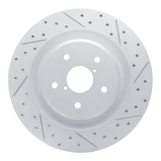 R1 19-25 Subaru Ascent Rear Right Drilled & Slotted Geo-Carbon Rotor