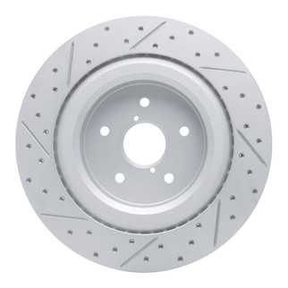 R1 19-25 Subaru Ascent Rear Right Drilled & Slotted Geo-Carbon Rotor