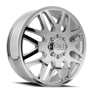 Cali Off-Road 9115D Invader Dually 22x8.25 / 8x165.1 BP / -192mm Offset / 121.3mm Hub Chrome Wheel