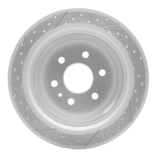 R1 15-20 Chevrolet Colorado Rear Right Drilled & Slotted Geo-Carbon Rotor