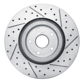 R1 19-23 Subaru Ascent Front Left Drilled & Slotted Geo-Carbon Rotor