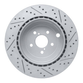 R1 17-25 Subaru Brz Rear Left Drilled & Slotted Geo-Carbon Rotor
