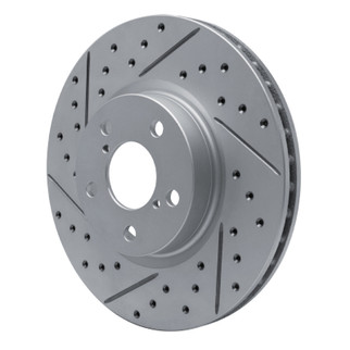 R1 17-23 Subaru Impreza Front Left Drilled & Slotted Geo-Carbon Rotor