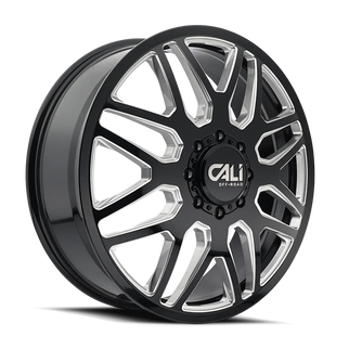 Cali Off-Road 9115D Invader Dually 24x8.25 / 8x200 BP / 115mm Offset / 142mm Hub Gls Blk Mill Wheel